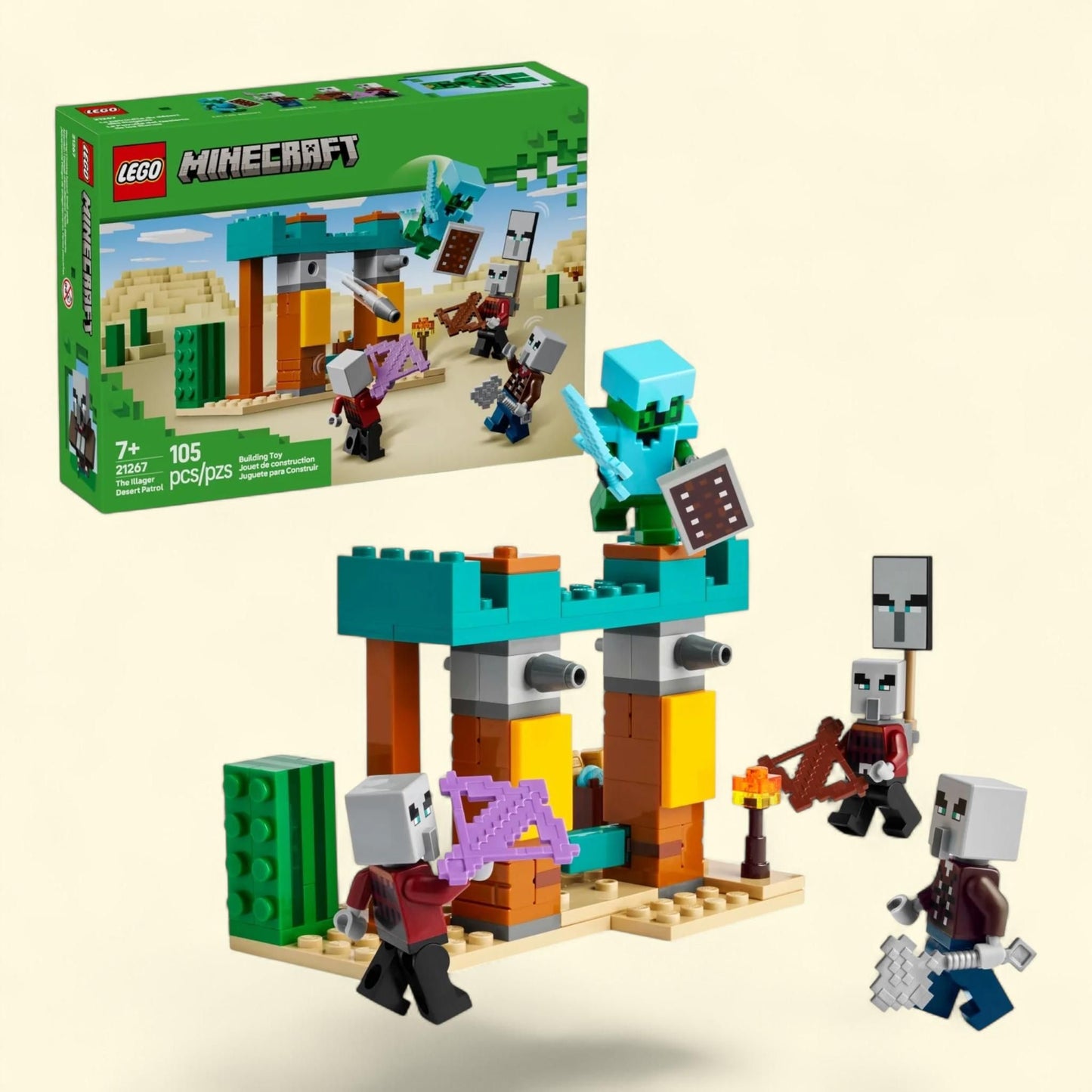 LEGO Minecraft The Illager Desert Patrol, Figures and Playset - 21267