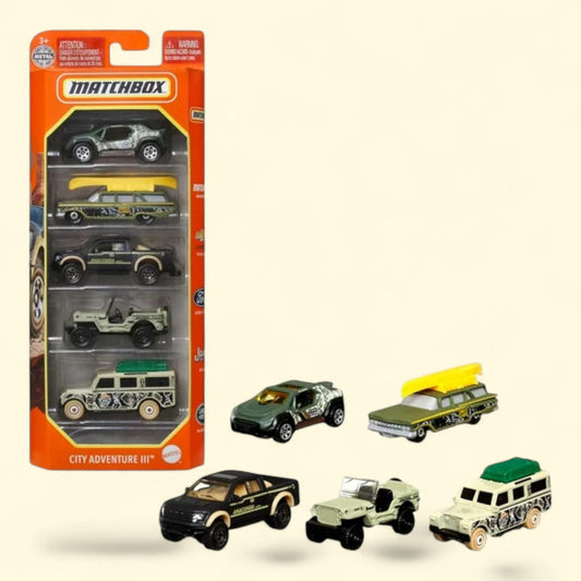 Matchbox Toy Cars Set, 5 pack, 1:64 Scale
