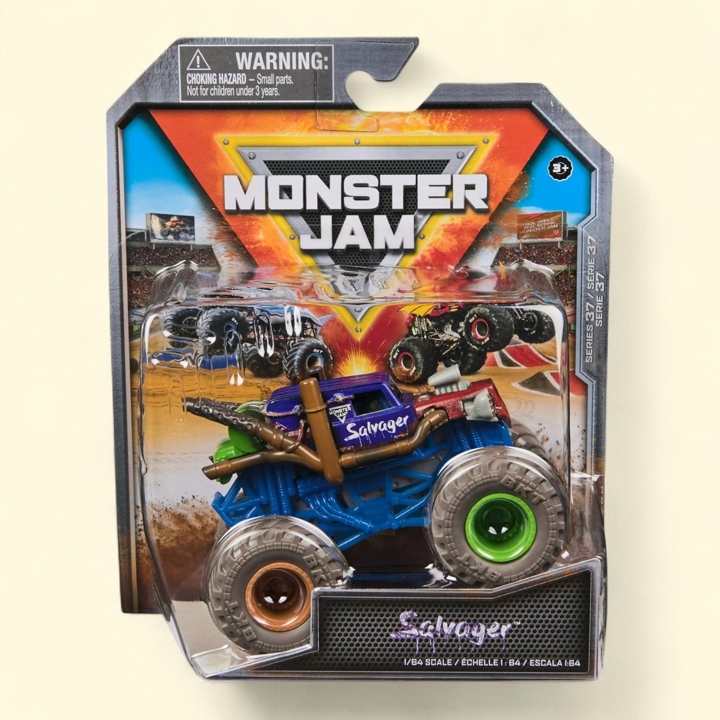 Monster Jam Grave Digger Monster Truck, 1:64 Scale