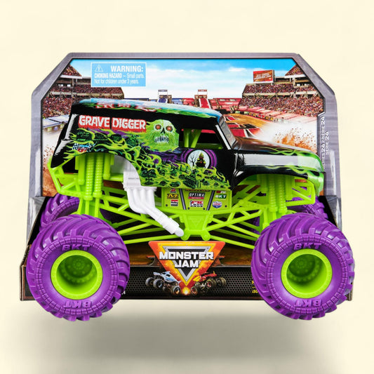 Monster Jam, Official Grave Digger Monster Truck, Die-Cast Vehicle, 1:64 Scale, Kids Toys for Boys Ages 3 and up