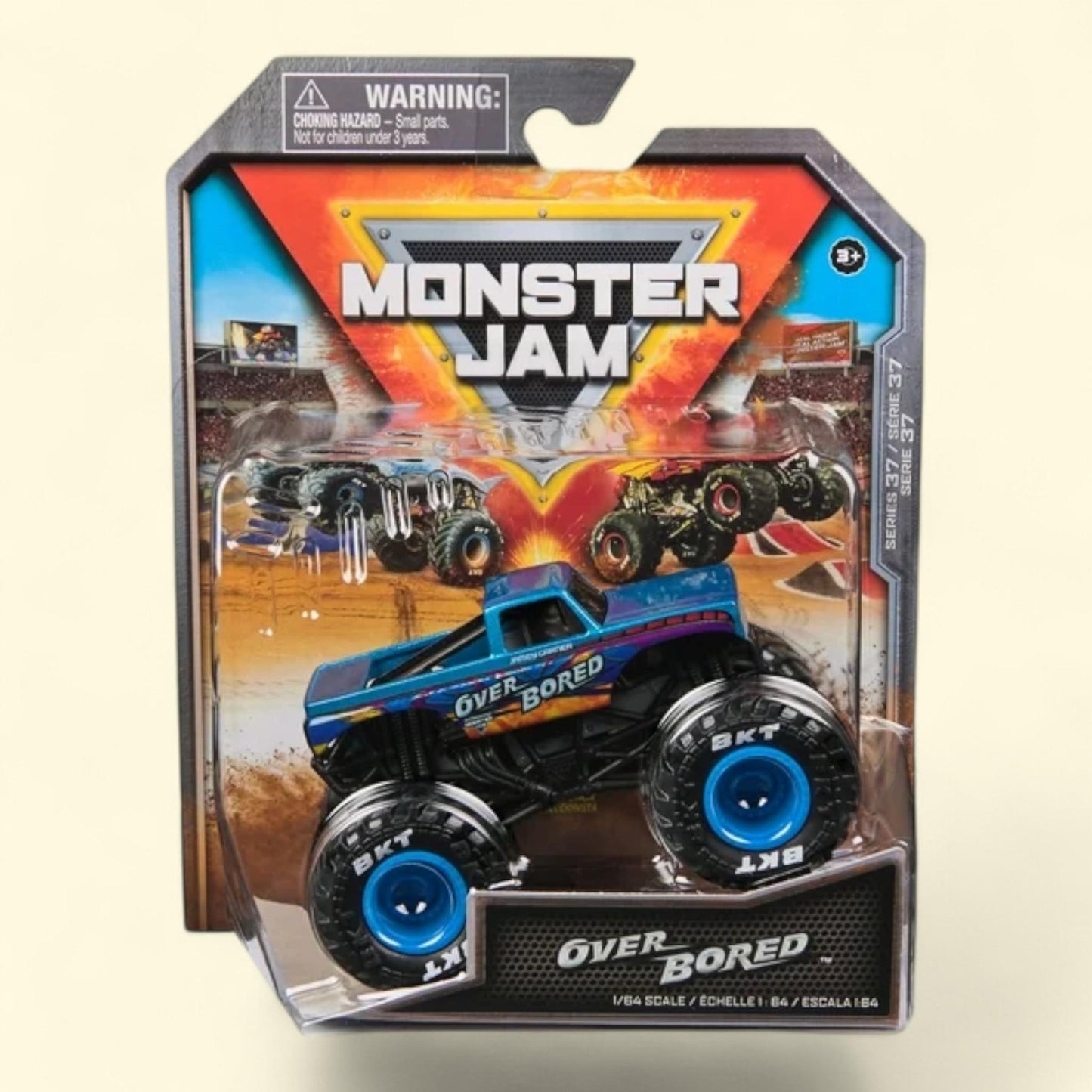 Monster Jam Official Over Bored Monster Truck, Die-Cast Vehicle, 1:64 Scale