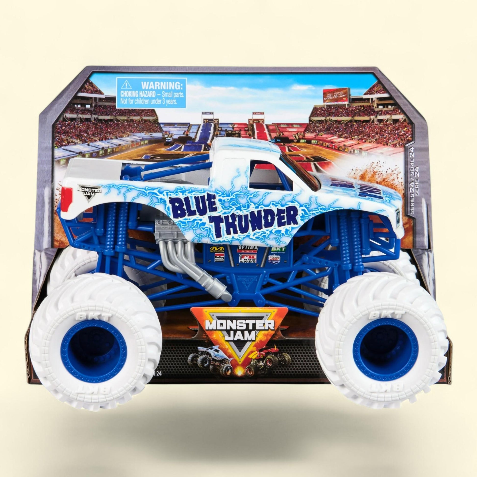 Monster Jam, Official Blue Thunder Monster Truck 3 Years & Up, 4.88 in — authentic US product shipped worldwide by Treatspree