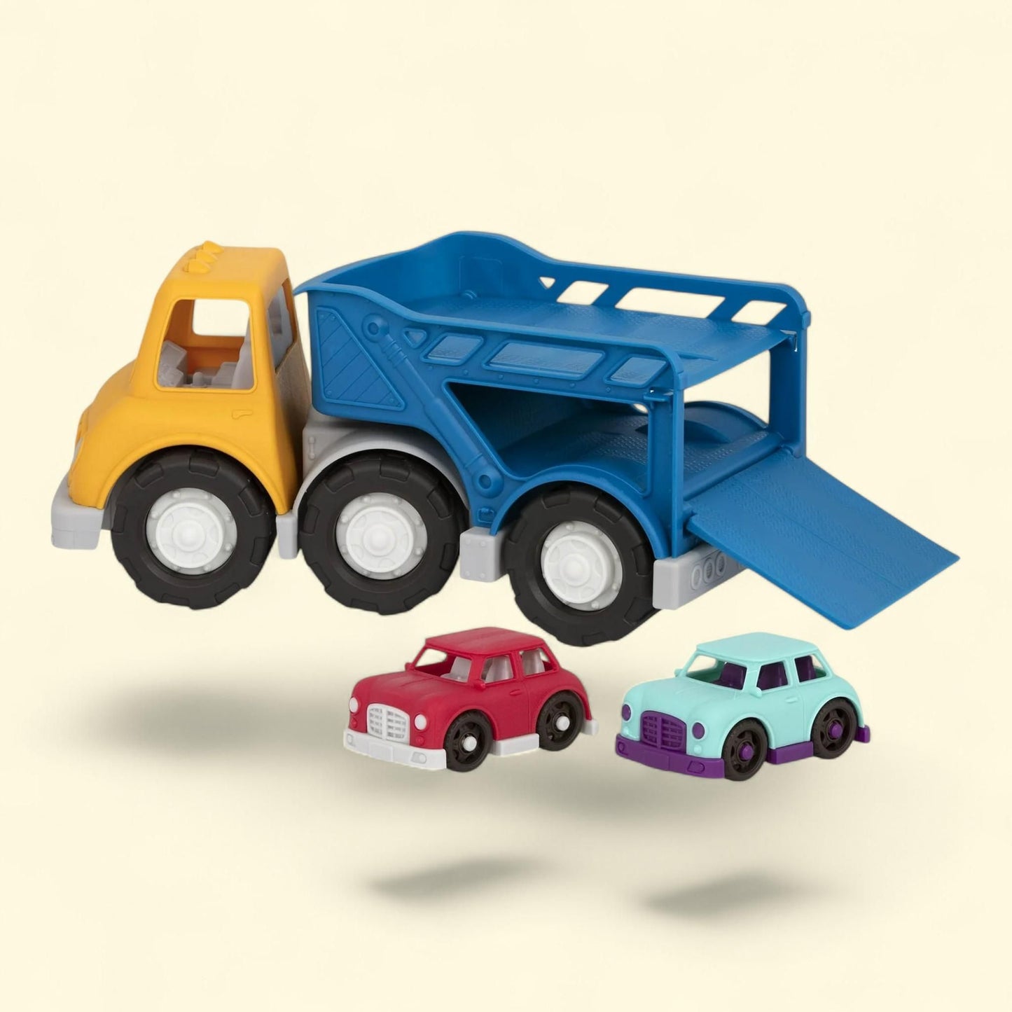 Battat Car Carrier Toy Truck with 2 Mini Cars, Toddler and Preschool Toys 12 Months & Up, 8 in