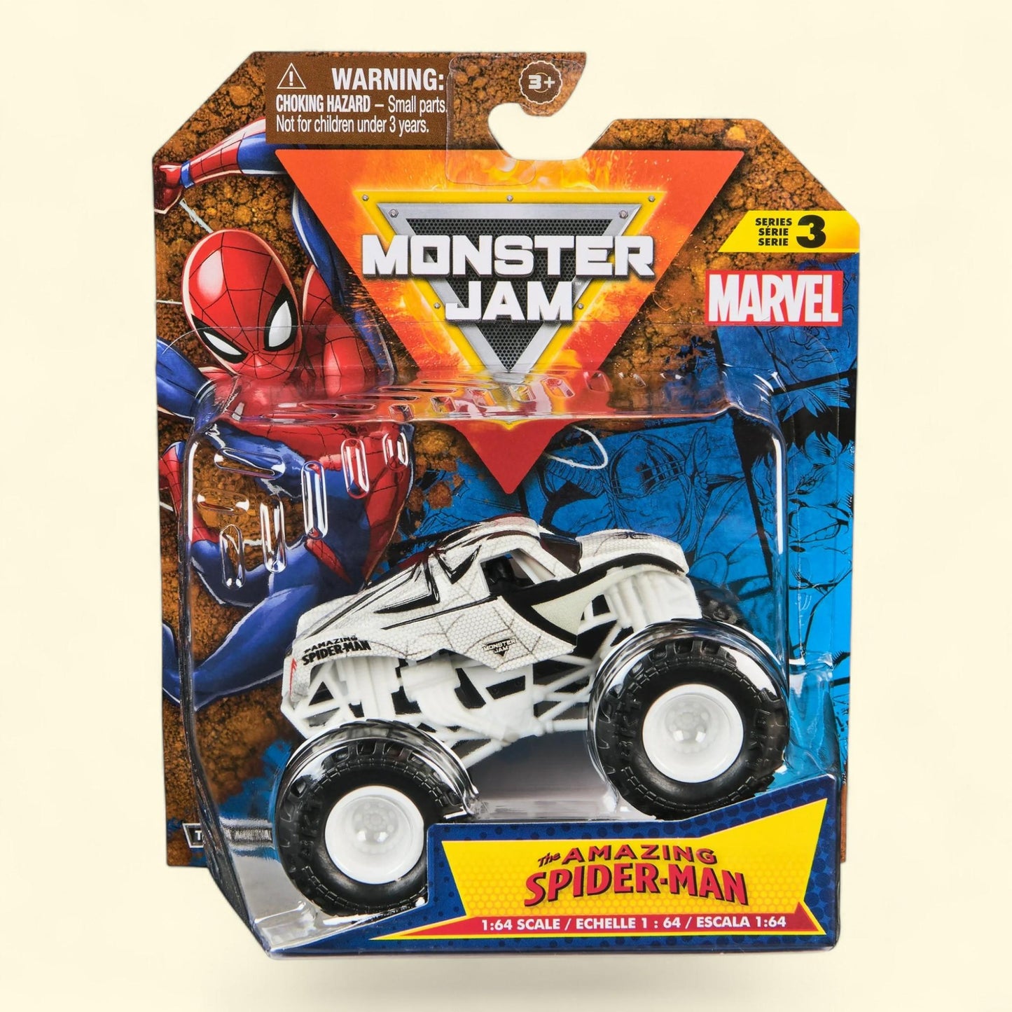 Monster Jam, Marvel Official Spider Man Monster Truck, Die-Cast Vehicle, 1:64 Scale, Super Hero Kids Toys, Boys, Ages 3+