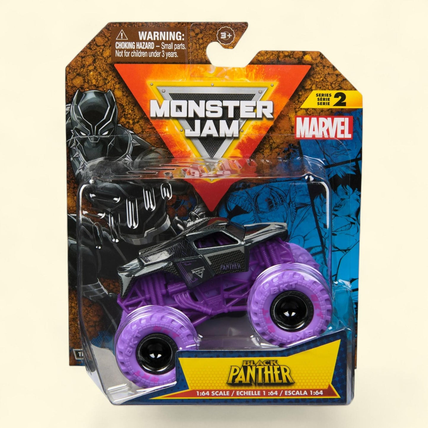 Monster Jam, Marvel Black Panther Monster Truck, Official, 1:64 Scale — authentic US product shipped worldwide by Treatspree