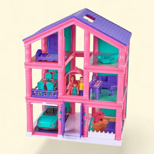 Kid Connection Dollhouse Play Set, Pink, 24 Pieces, 3+