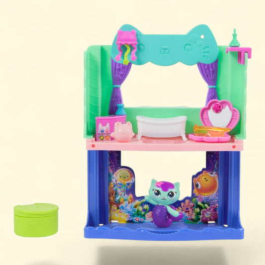 Gabby's Dollhouse: MerCat's Spa-wesome Bathroom, with Figure, Accessories & Surprise Toy, 6.5 in