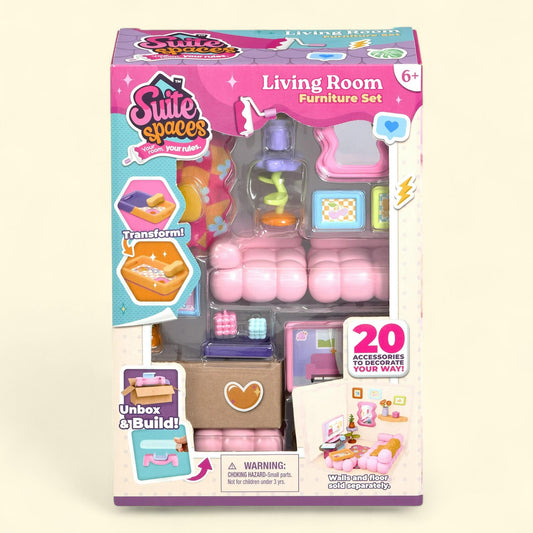 Suite Spaces Living Room Pack, Build the Dollhouse of Your Dreams, 6.50 in