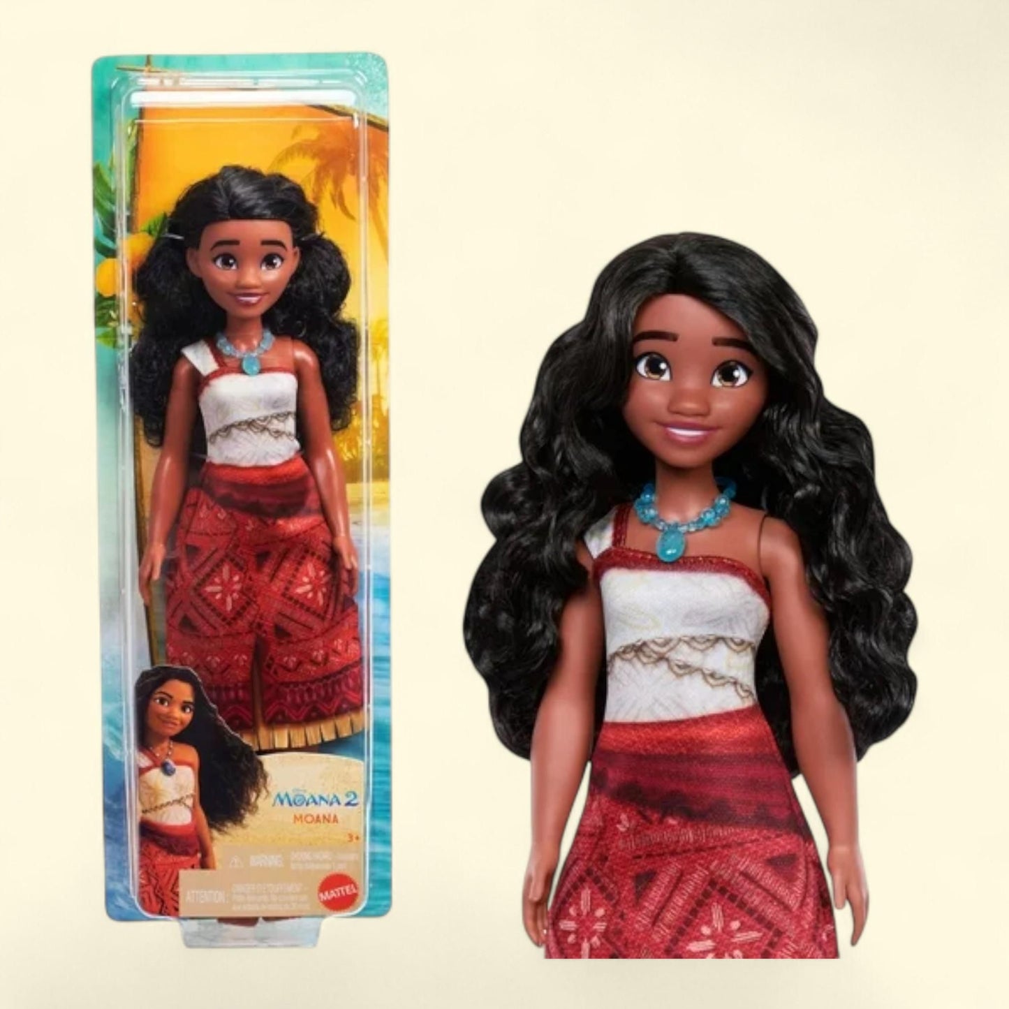 Disney Moana Fashion Doll, 2 Accessories, 2 Outfits