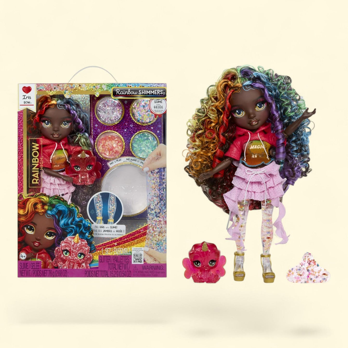 Rainbow High Rainbow Shimmers with Slime - Iris, 11"