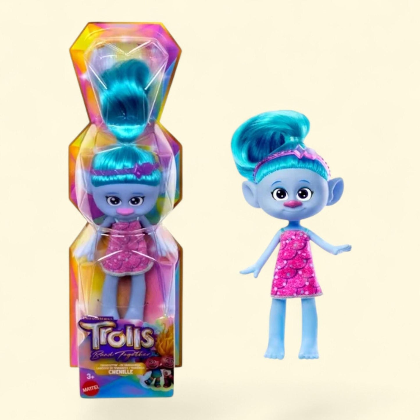 DreamWorks Trolls Band Together Chenille Fashion Doll, 10 inches
