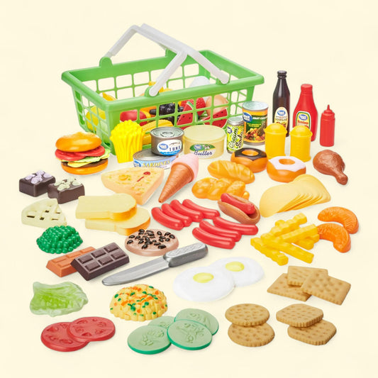 Kid Connection Play Food Basket, 100 Pieces