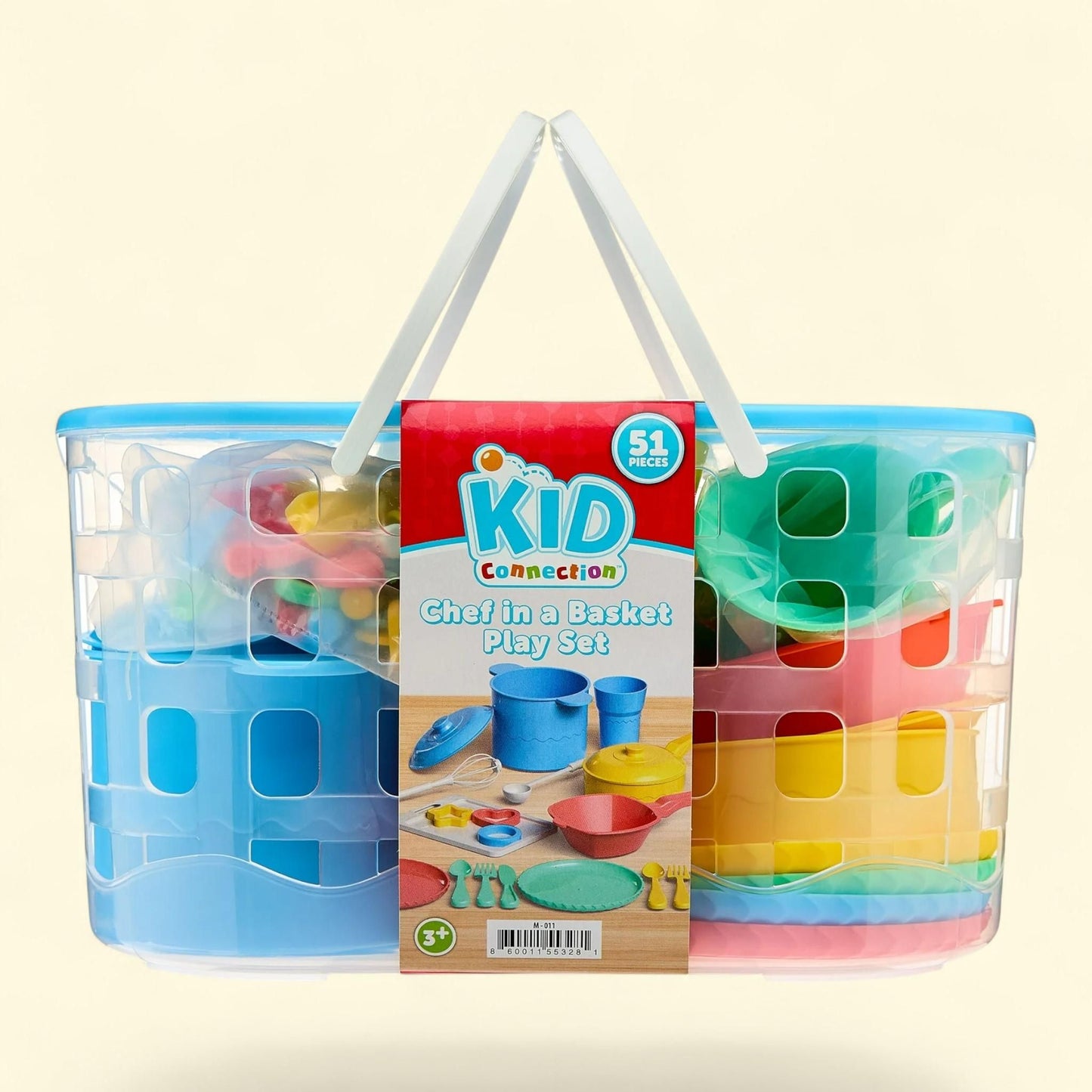 Kid Connection Chef in a Basket, Pretend Playset for Toddlers, 3 Years+, Plastic, Multiple Colors