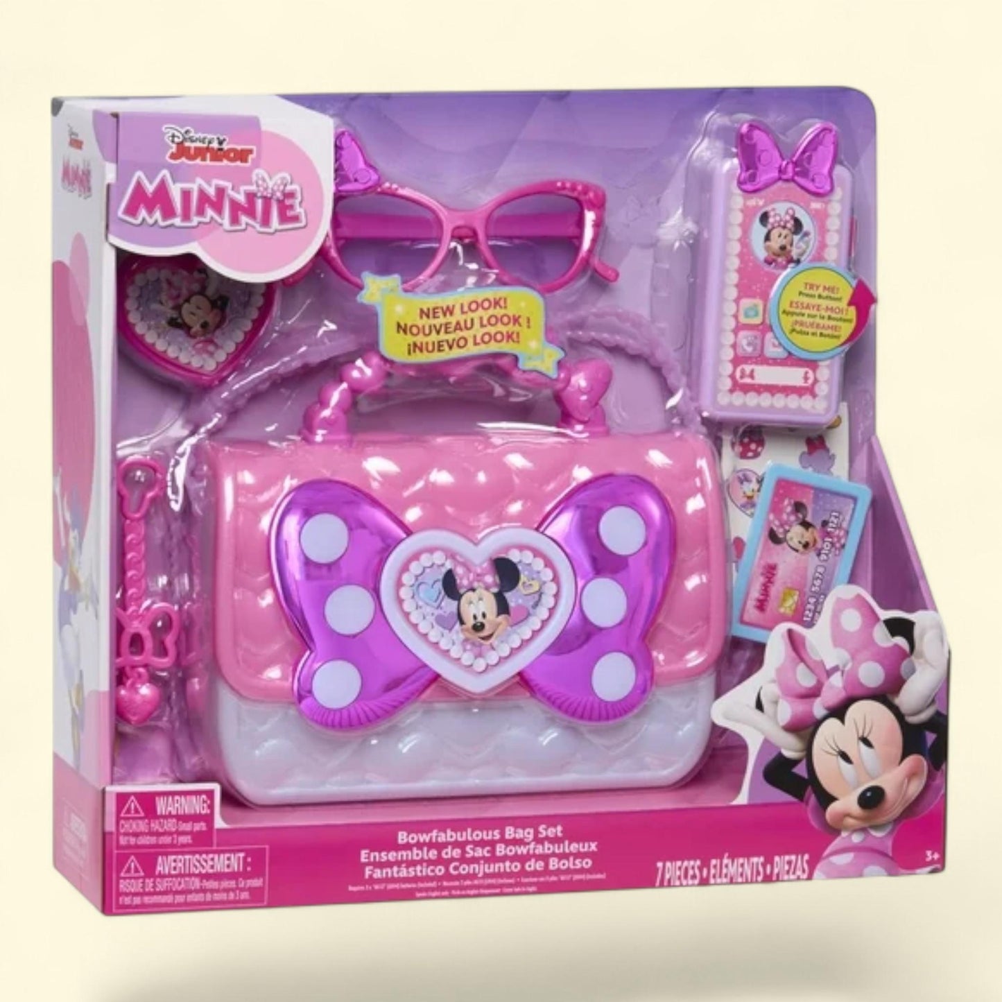 Disney Junior Minnie Mouse Bowfabulous Bag Set, 7-piece, Ages 3 Up