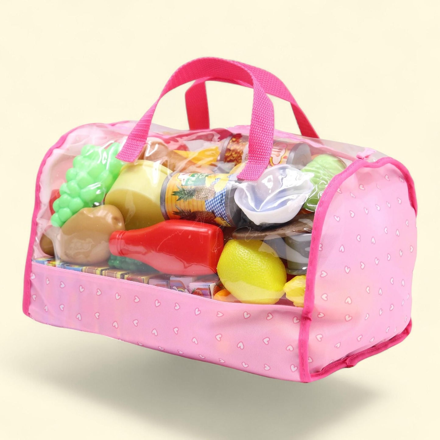Dream Collection, Pretend Food Set with Carry Bag - Plastic Food Toys, Food Collection of 120 Pieces - Vegetables, Fruits, Cereal, Desserts & Poultry