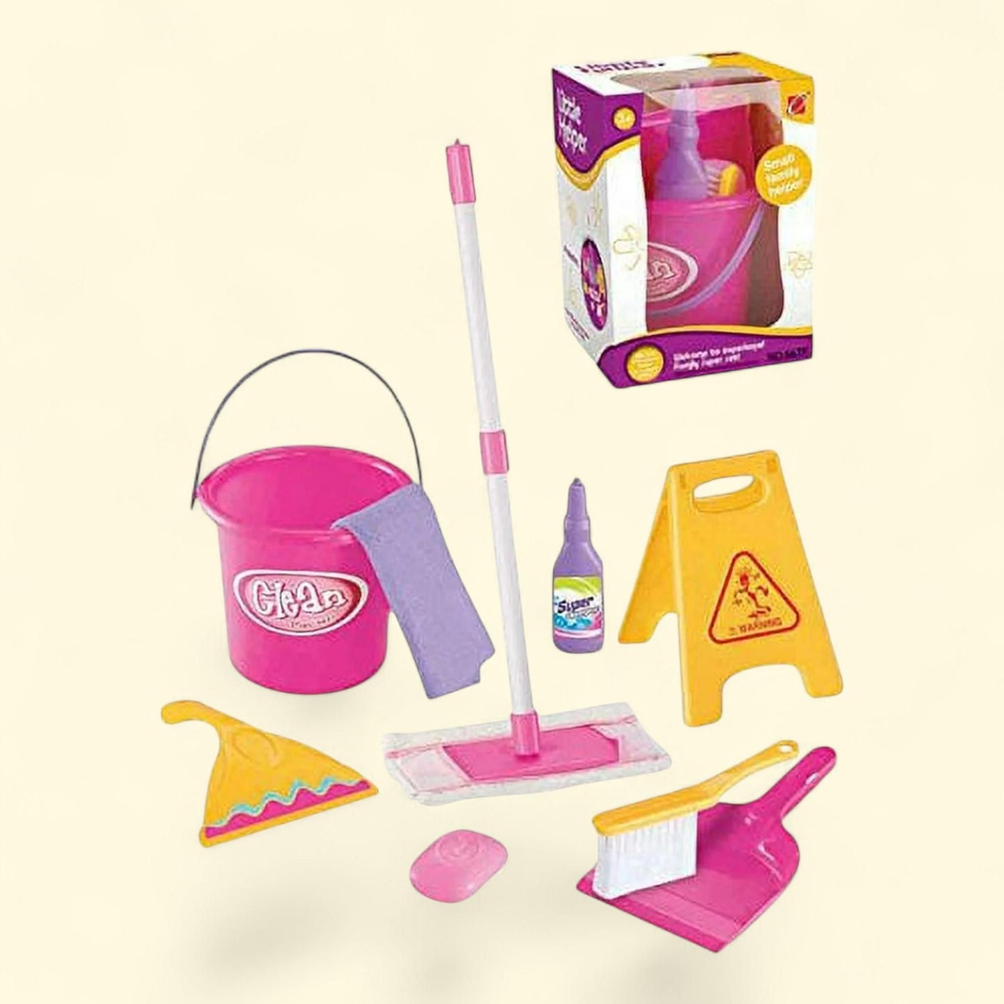 PlayWorld Kitchen Connection Little Helper Cleaning Toy Play Set, Pink — authentic US product shipped worldwide by Treatspree