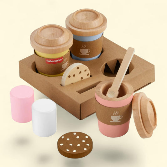 Fisher-Price Coffee to Go Set, 15-Piece, Ages 3-5 Years