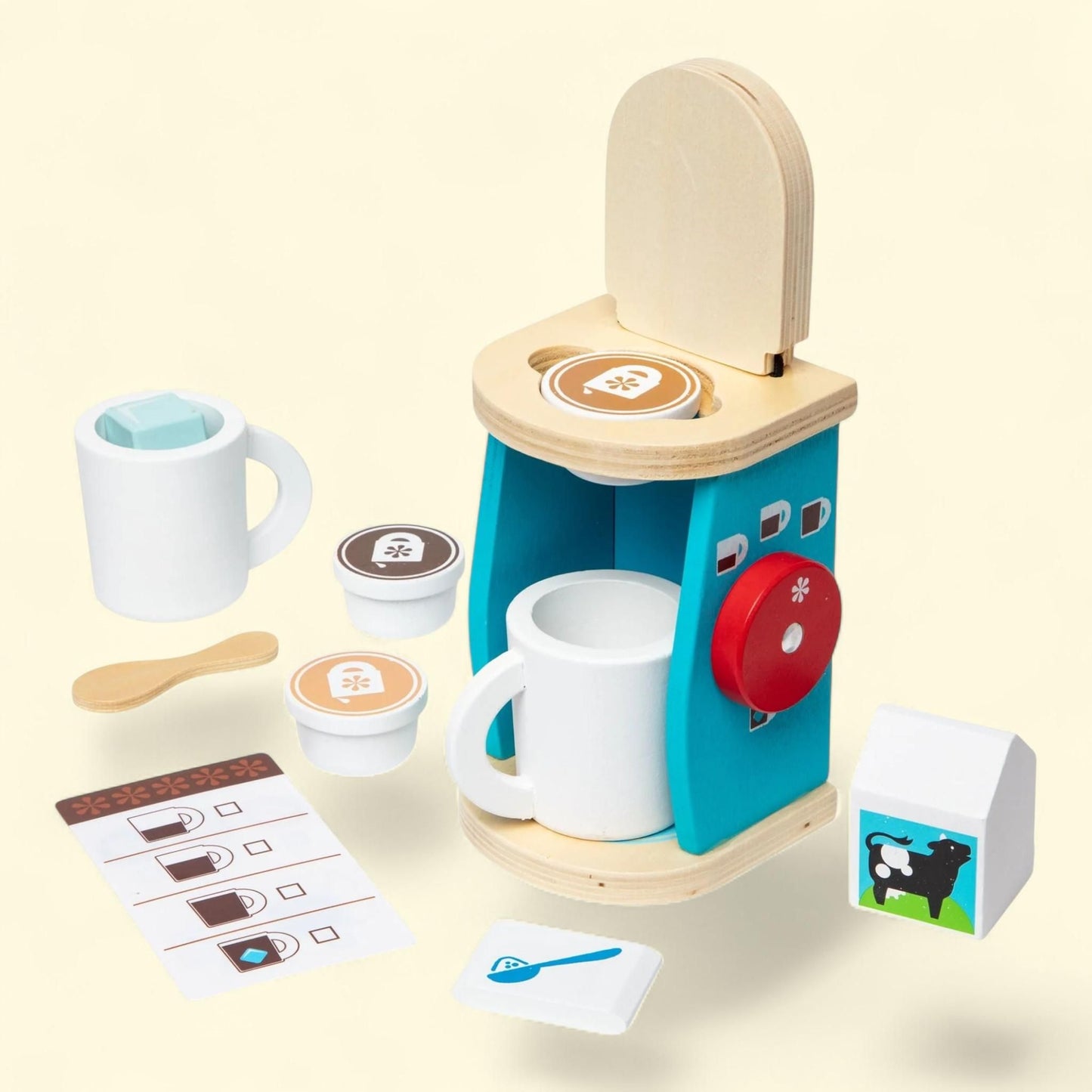 Melissa & Doug Brew and Serve Wooden Coffee Maker Set, 11-Piece — authentic US product shipped worldwide by Treatspree