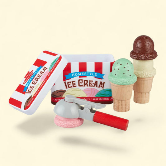 Melissa & Doug Scoop and Stack Ice Cream Cone Magnetic Play Set, Multicolor, Size: FSC-Certified Materials