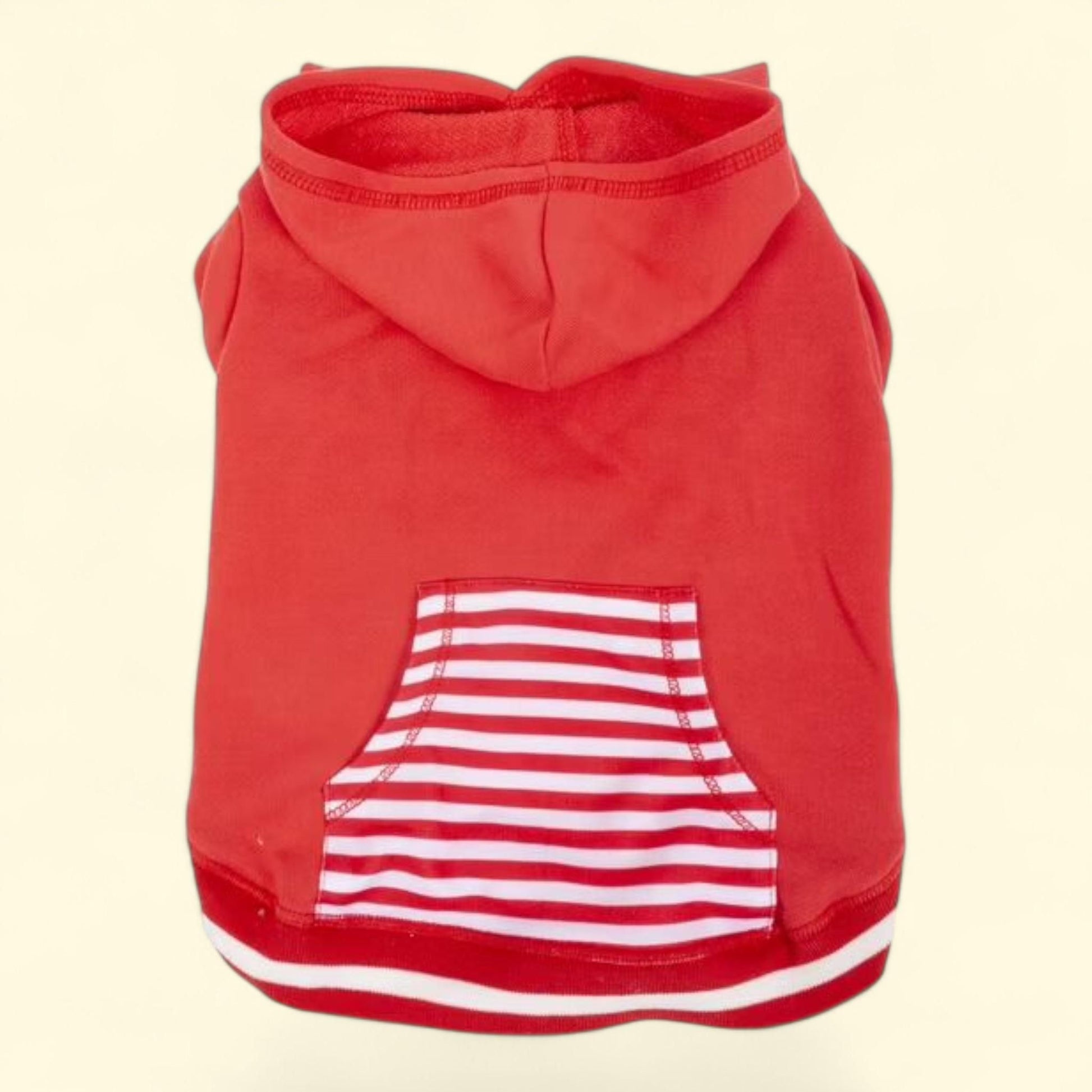 Vibrant Life Pocket Hoodie, Red Striped, for Dogs or Cats, Extra Small — authentic US product shipped worldwide by Treatspree