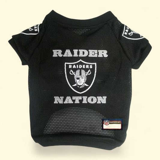 Pets First NFL Las Vegas Raiders Raglan Mesh Jersey, Small
