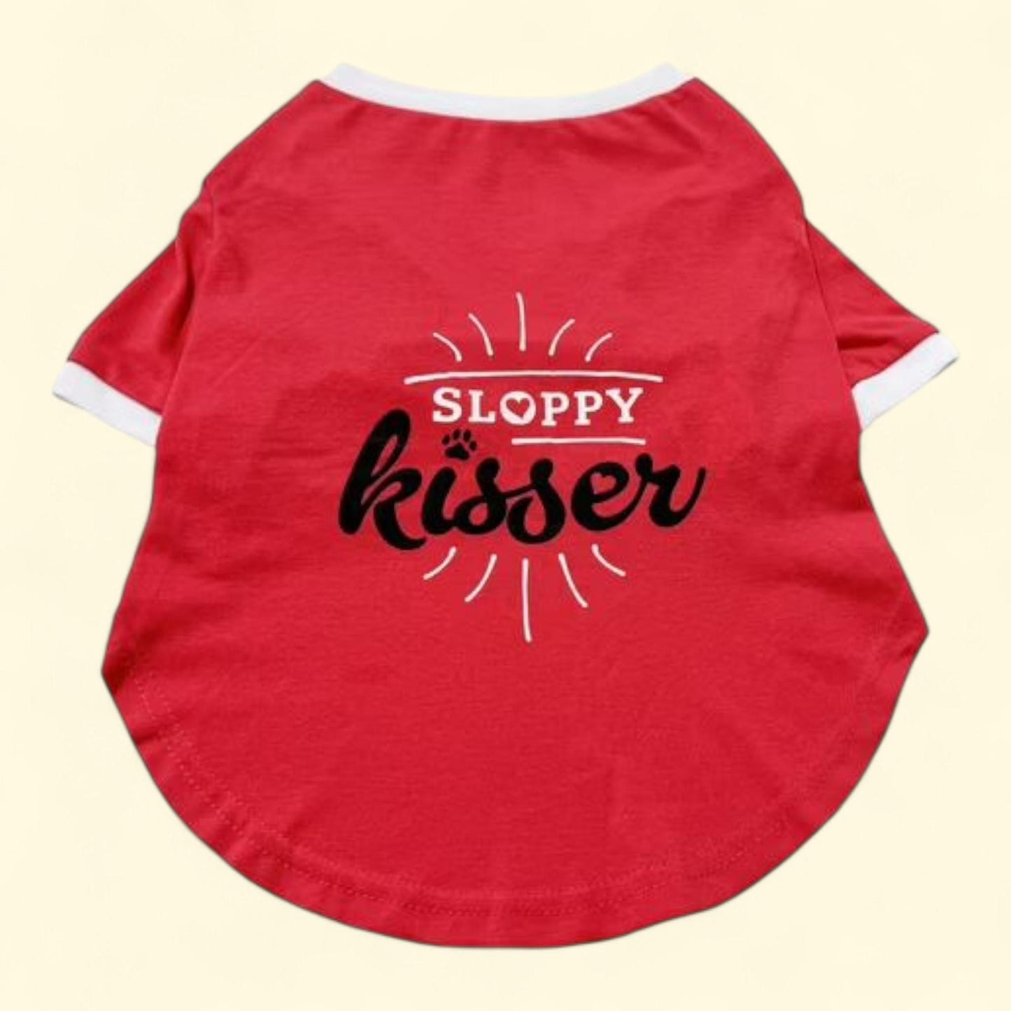 Vibrant Life Sloppy Kisser Dog T-Shirt, Red, M