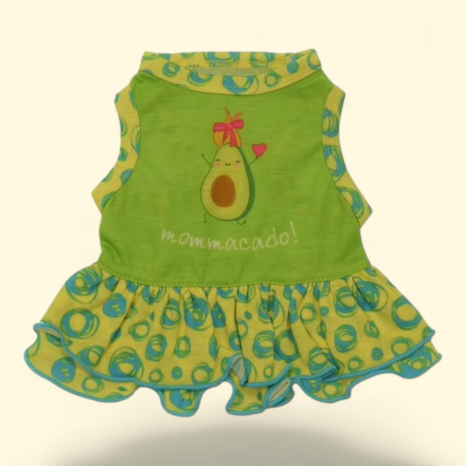 Vibrant Life Mommacado! Swirls Dog Dress, Green, XXS — authentic US product shipped worldwide by Treatspree