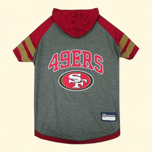 Pets First NFL San Francisco 49ers Hoodie Tee Shirt, Medium