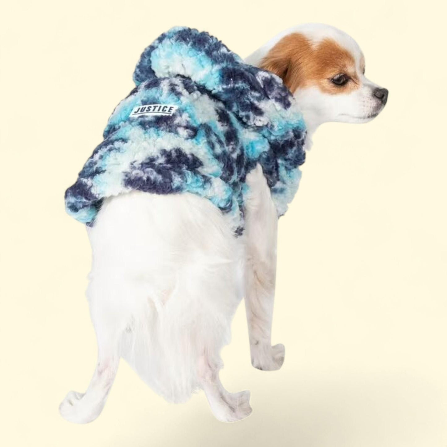 Justice Pet Spiral Tie Dye Sherpa Hoodie, Blue/Multi, M