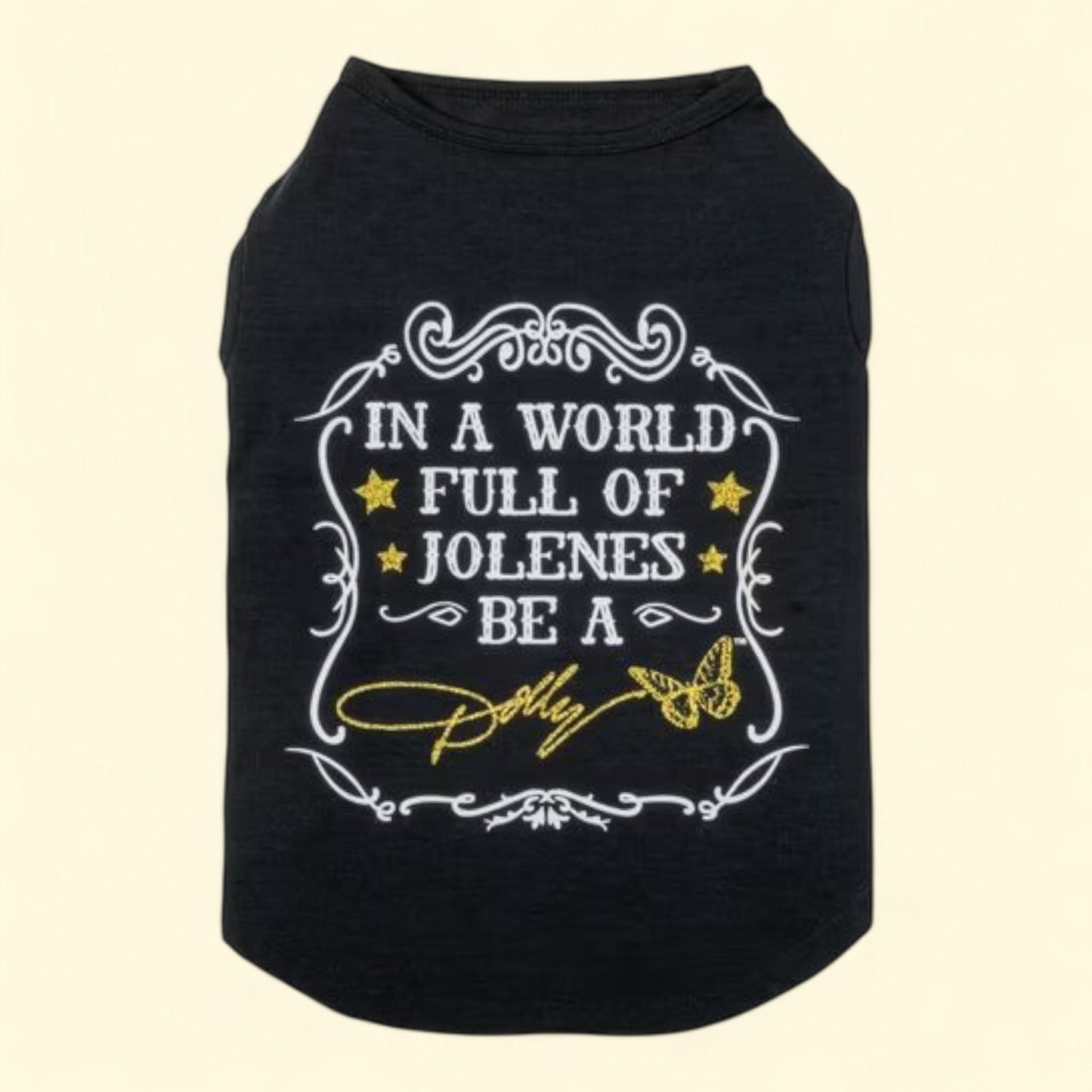 Doggy Parton Dolly Dog T-Shirt, Black, XS