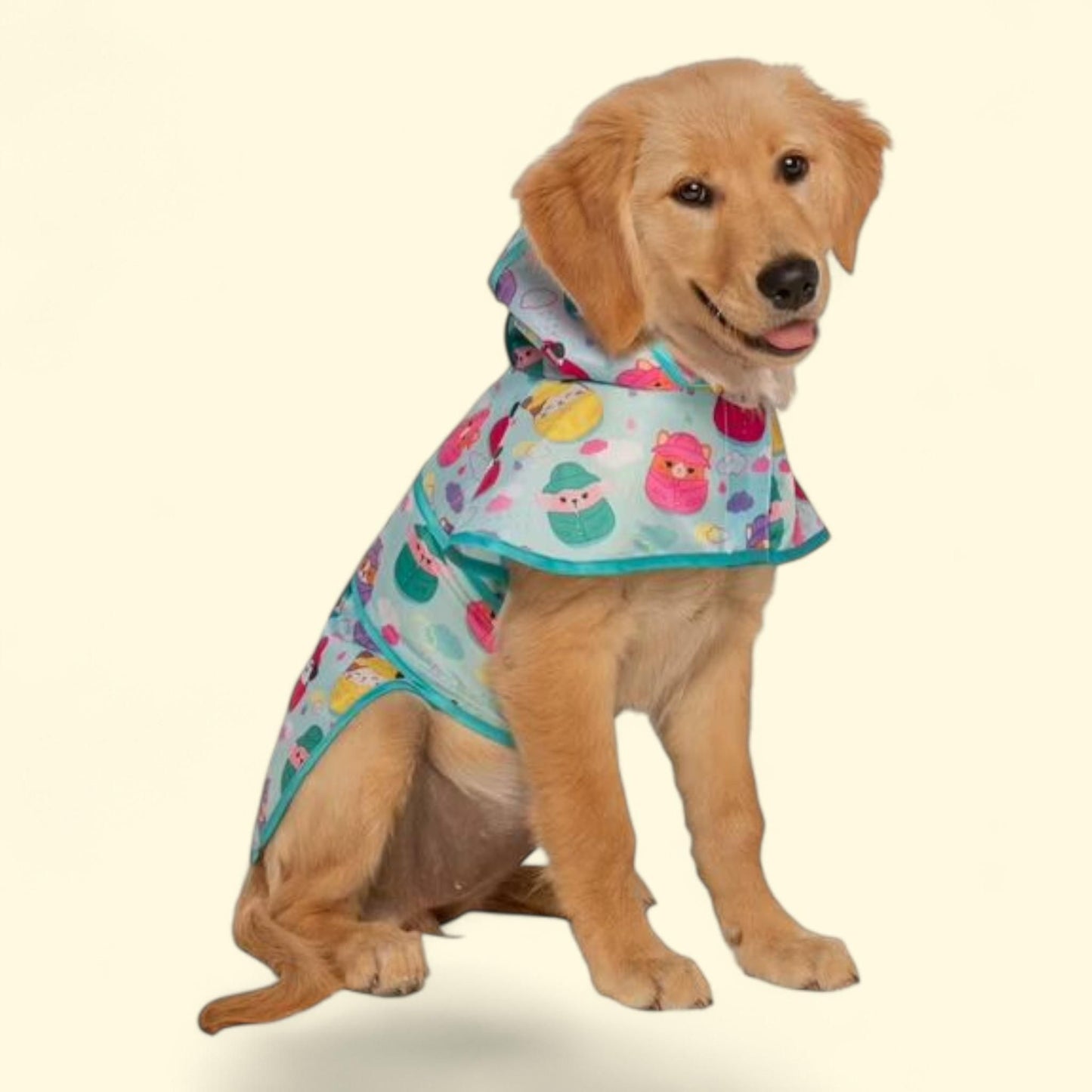 Squishmallows It’s Raining Squish Pet Raincoat, Medium