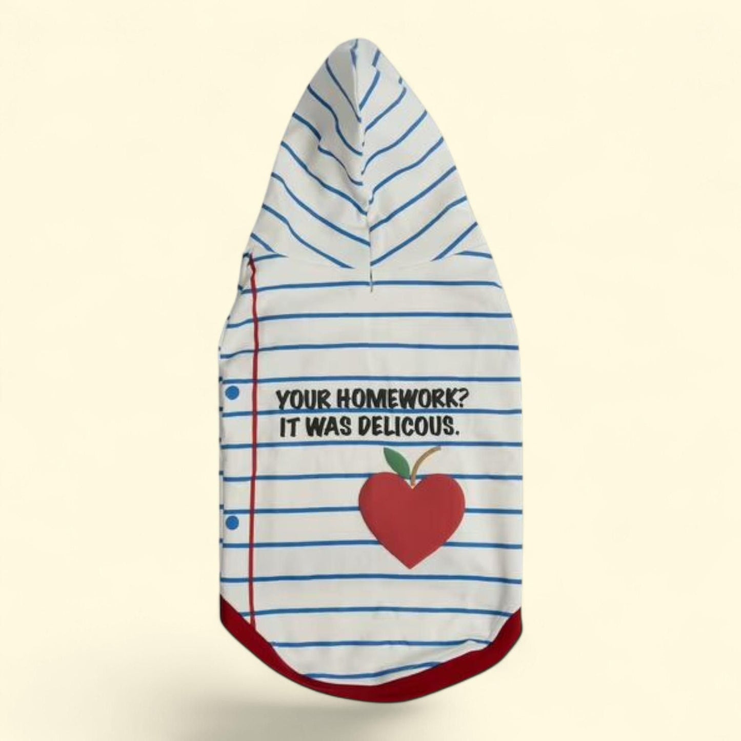 Jolly Knits Dog Hoodie, Studious Snaks, Small