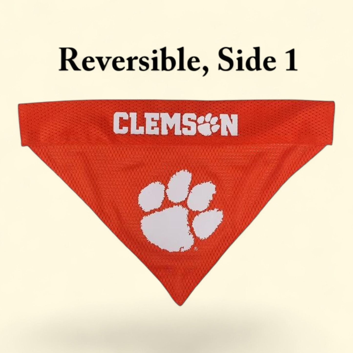 Pets First Collegiate Clemson Reversible Bandana, Home & Away, Mesh & Premium Embroidery, Dogs & Cats