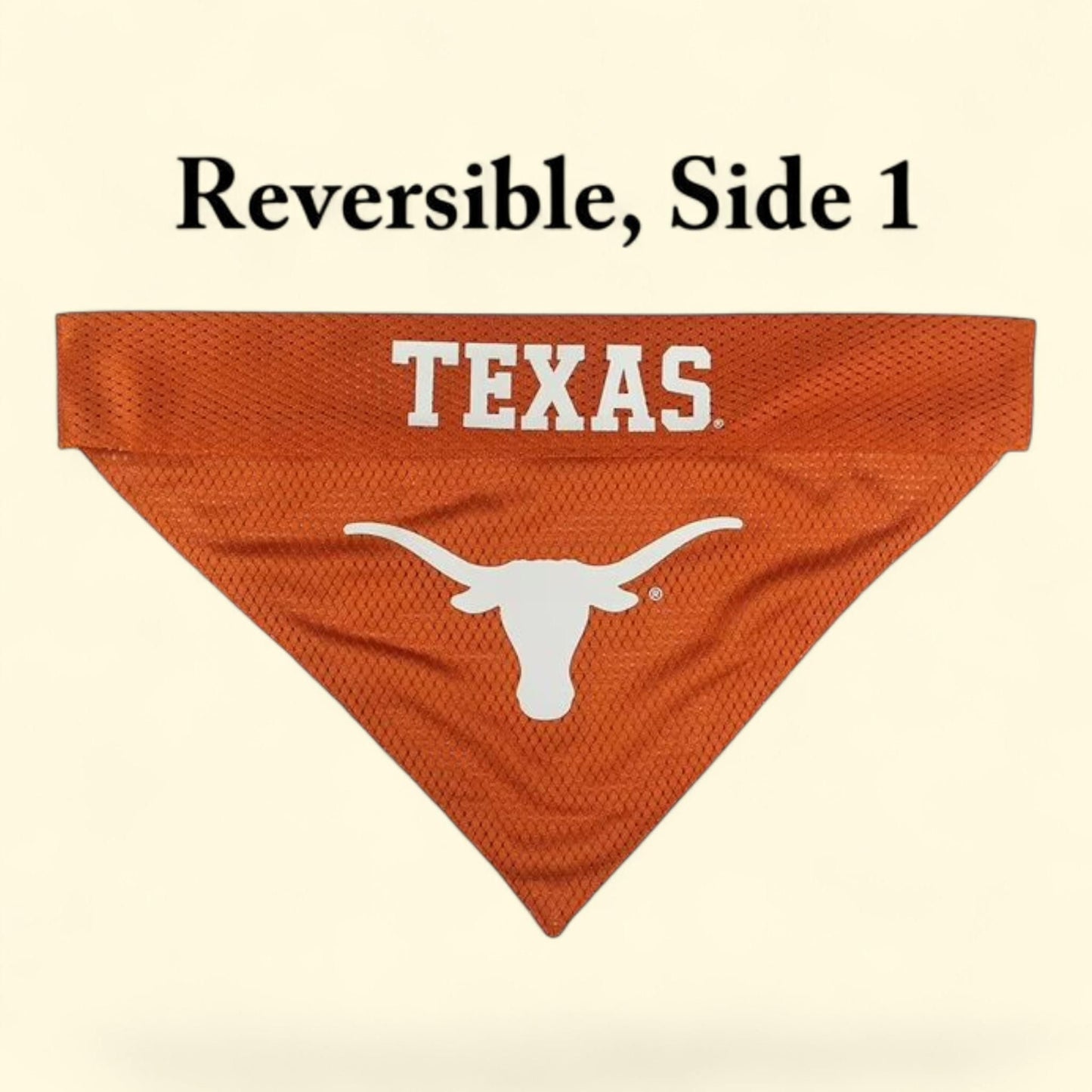Pets First Collegiate Texas Longhorns Reversible Bandana, Home & Away, DOGS & CATS, Large-Extra Large