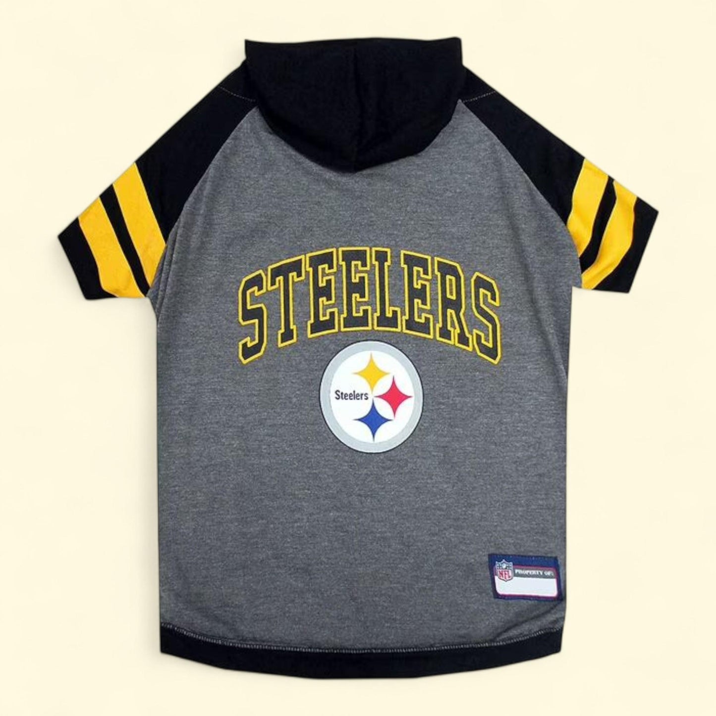 Pets First NFL Pittsburgh Steelers Hoodie Tee Shirt for Dogs & Cats, Medium