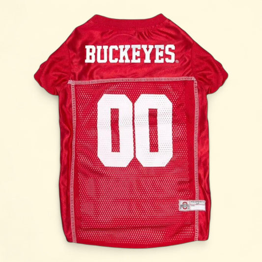 Pets First Ohio State Buckeyes Football/Basketball Mesh Jersey for Pet Dog, XX-Large