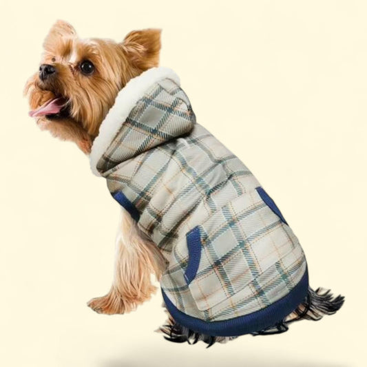 Best Furry Friends Hoodie, Harvest Plaid, Large