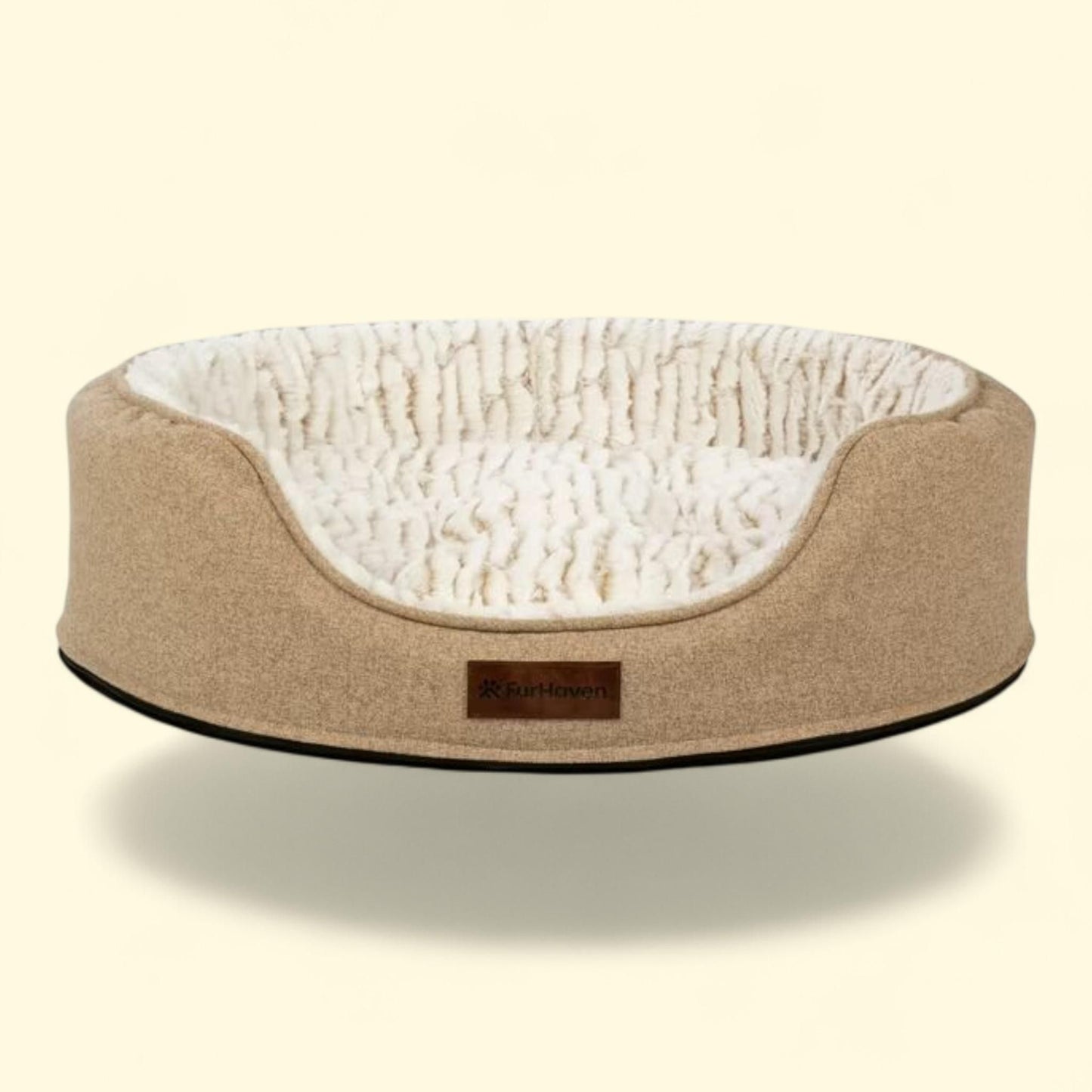 Furhaven Pet Products Oval Lounger Dog & Cat Bed, Medium