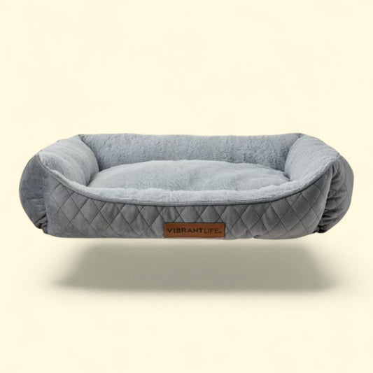 Vibrant Life Quilted Cuddler Pet Bed, 26" x 20"