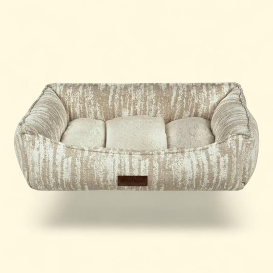 Lit douillet pour chien et chat « Cozy Couch » de Furhaven Pet Products, taille moyenne (69 cm x 53 cm), couleur taupe