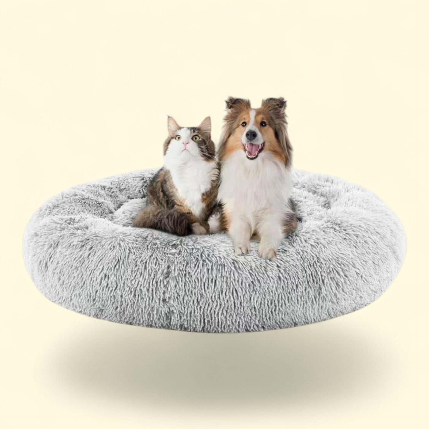 GIANNA Donut Dog & Cat Bed, 24 Inch, Gray