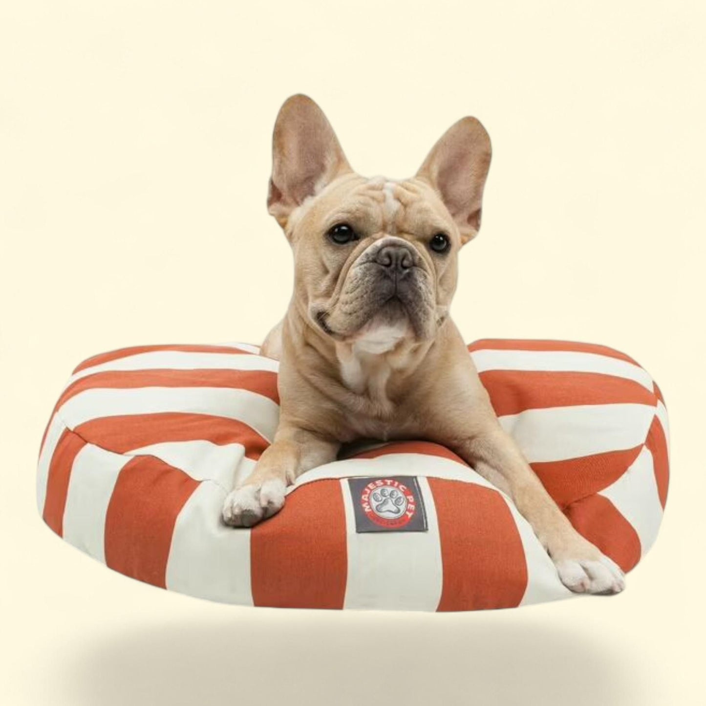 Majestic Pet | Lit rond pour animaux à rayures verticales, petit format