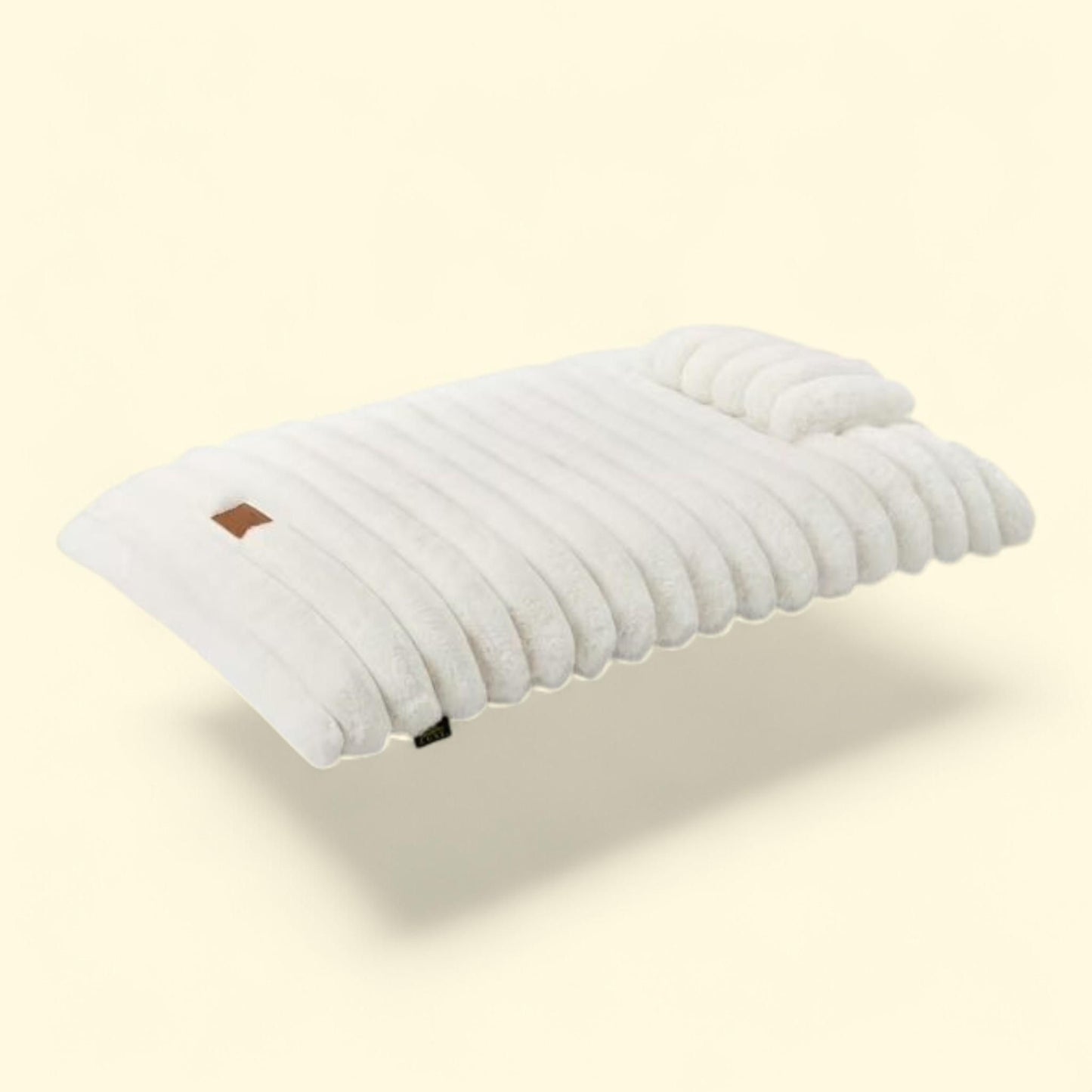 TOWN & COUNTRY LUXE CuddleTown Ribbed Bubble Stripe Pillow Crate Mat Pet Bed, Small 30"x21"x3"