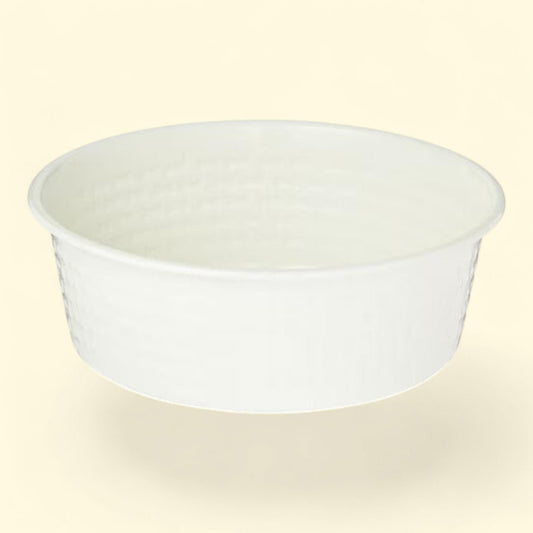 Vibrant Life Pet Bowl, Large Stainless Steel, White