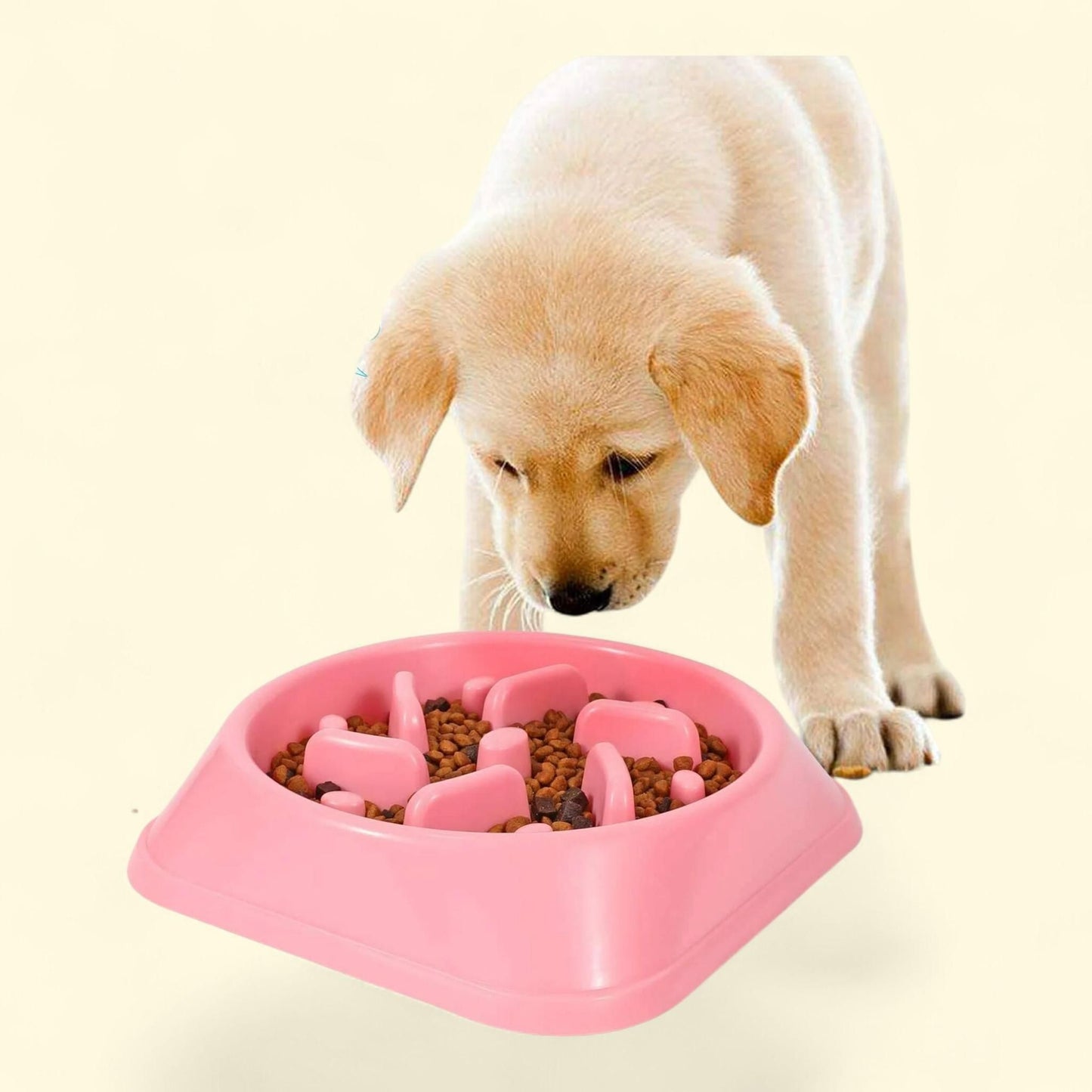 NEX Slow Feeder Dog Bowl, Pink. Small