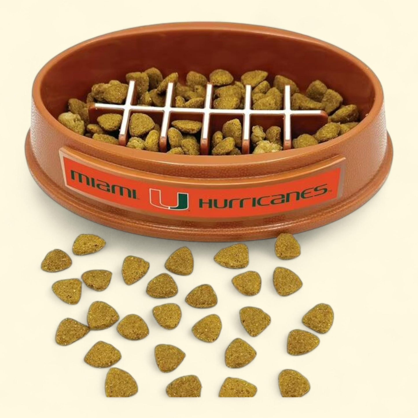Pets First Miami Hurricanes Slow Feeder Bowl, 1 Size