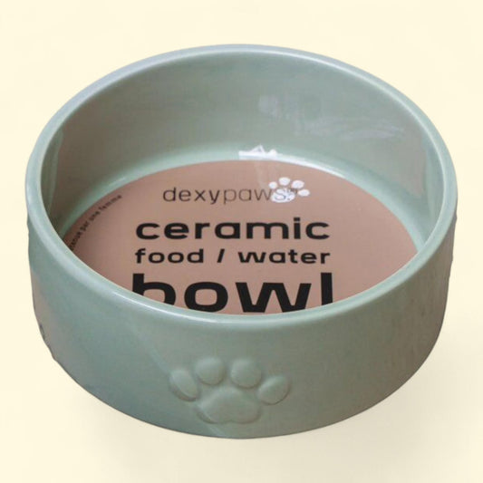 Dexypaws Ceramic Dog Bowl, 26oz