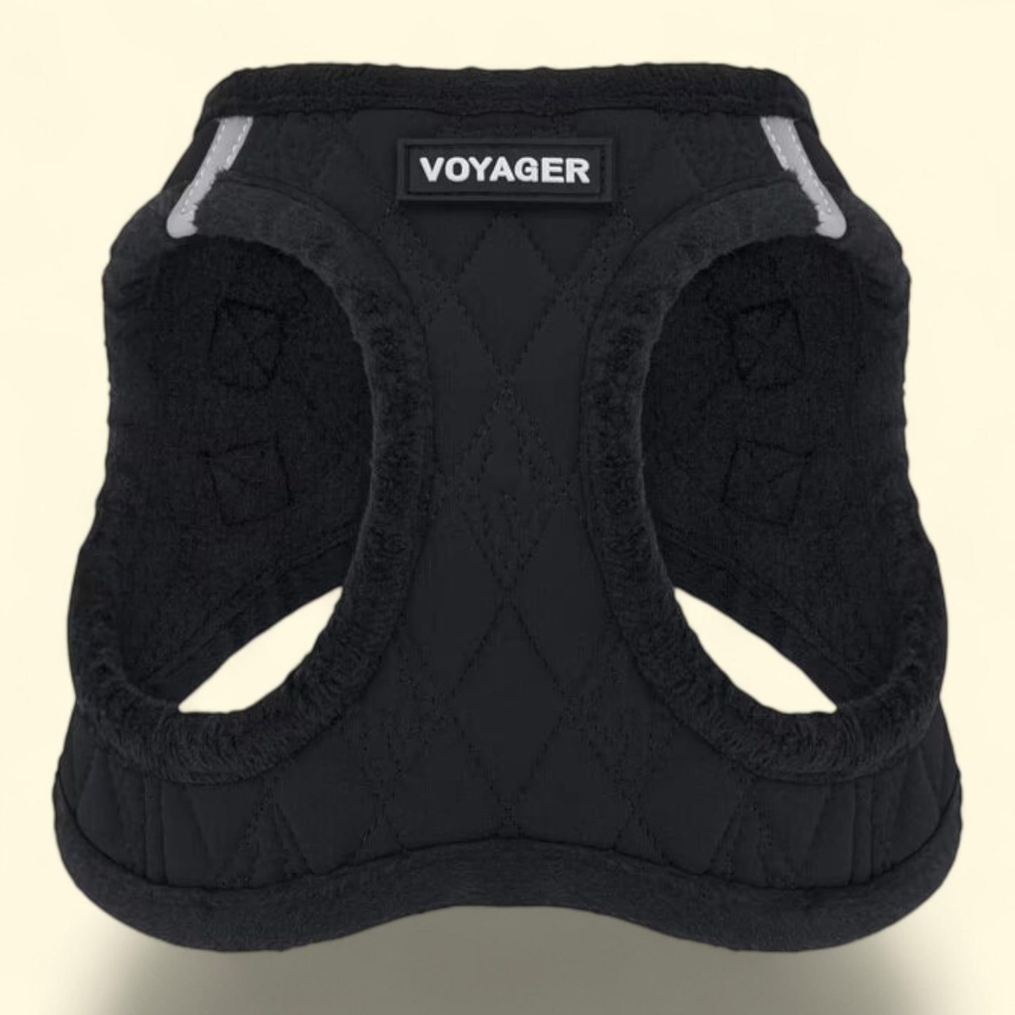 Best Pet Supplies Voyager Step-In Plush Dog Harness, Black Plush, M (Chest: 16 - 18")