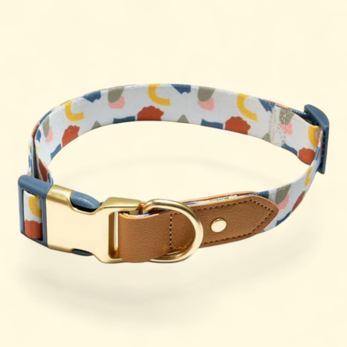 Vibrant Life Abstract Shapes Dog Collar, Large