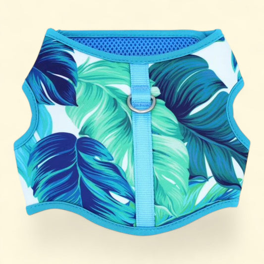 Vibrant Life Harness, Tropical Leaf, Blue/Green, Medium
